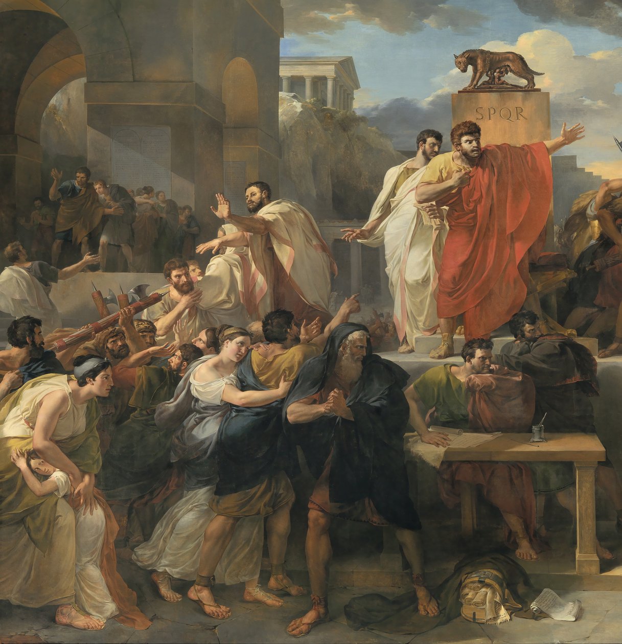 (dettaglio) Morte di Virginia da Guillaume Lethiere