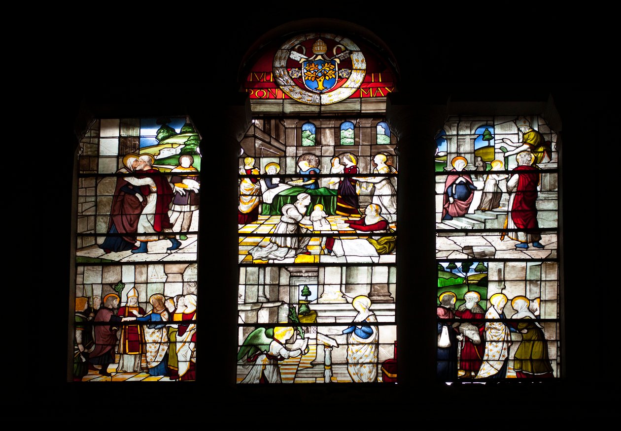 Episodio della vita di Maria (vetrata) da Guillaume de  Marcillat
