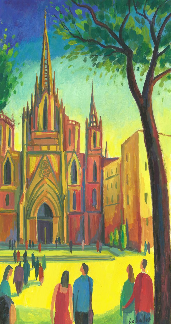 Cattedrale di Barcellona, 2013 (gouache su carta) da Guillermo Martí Ceballos