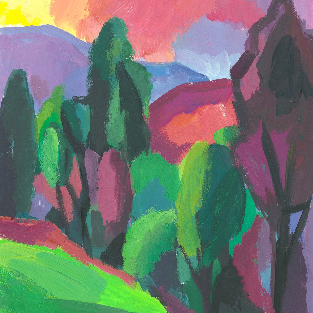 Foresta, 2008 (gouache su carta) da Guillermo Martí Ceballos