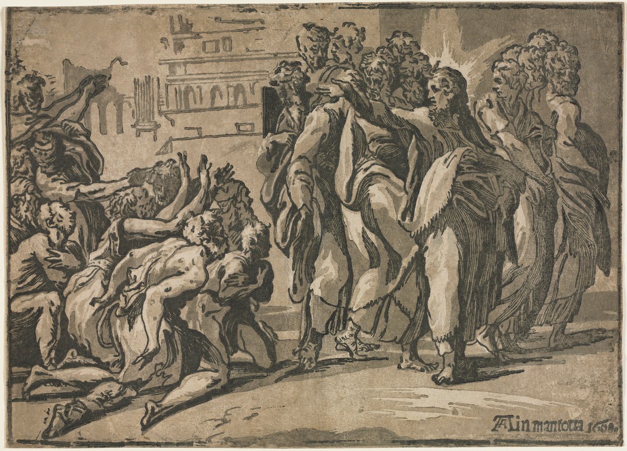 Cristo guarisce i lebbrosi, 1608 da Guiseppe Rossigliani