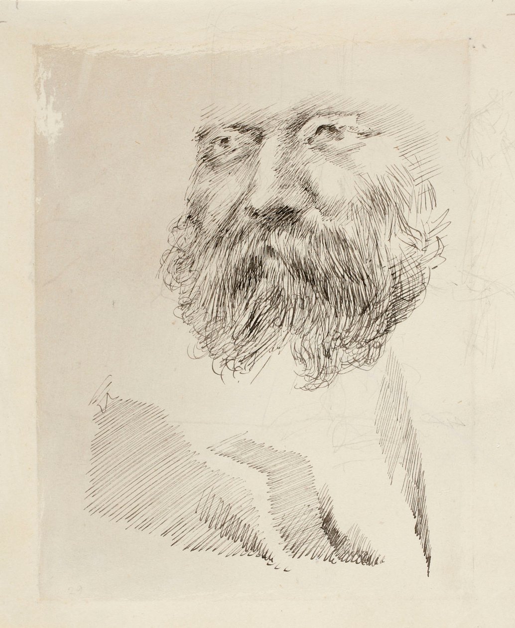 Il regista C.A. Zitting, Studio di ritratto, Volto da Gunnar Berndtson
