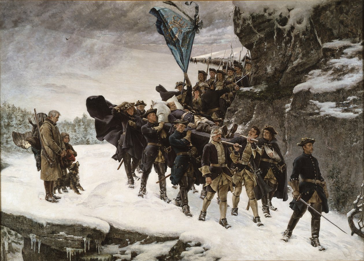 Ritorno del corpo del re Carlo XII di Svezia da Gustaf Cederström