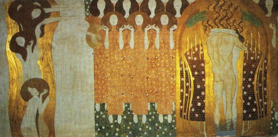 Le arti, il coro e il bacio da Gustav Klimt