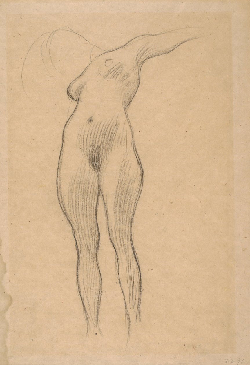 Donna fluttuante con braccio teso (Studio per Medicina), 1900-1901 da Gustav Klimt