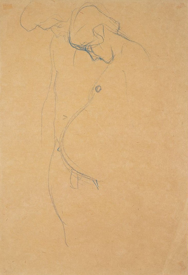 Donna incinta con uomo da Gustav Klimt