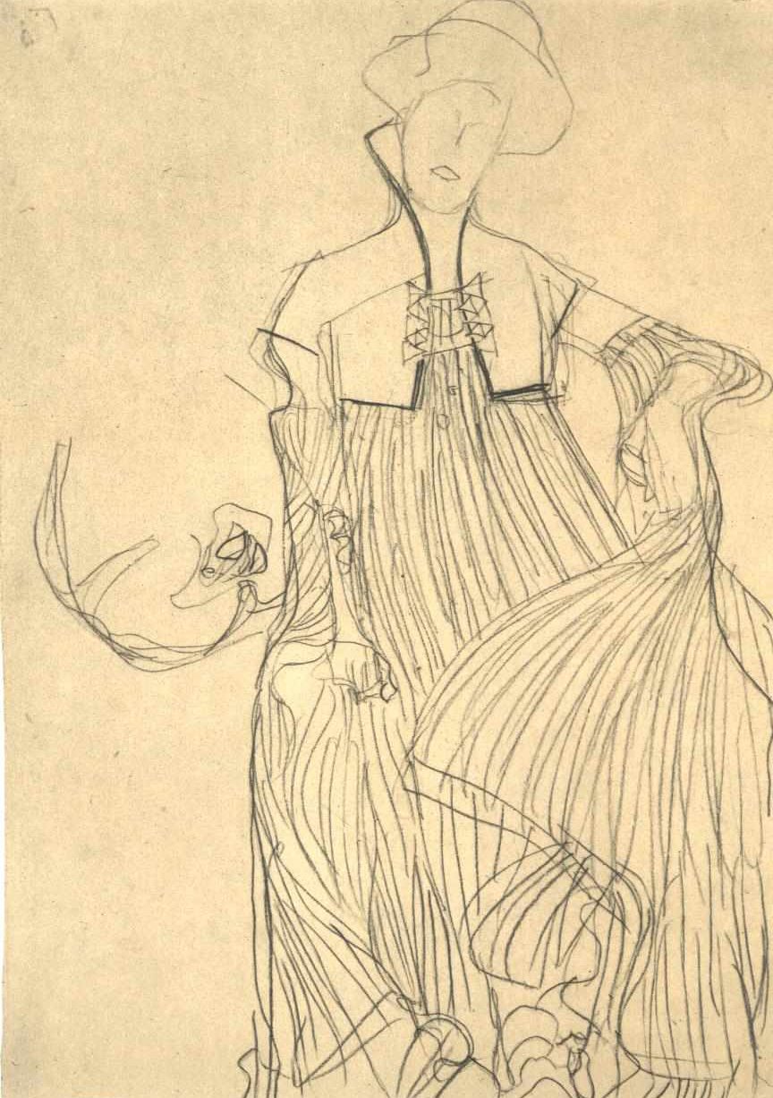 Seduta di fronte da Gustav Klimt