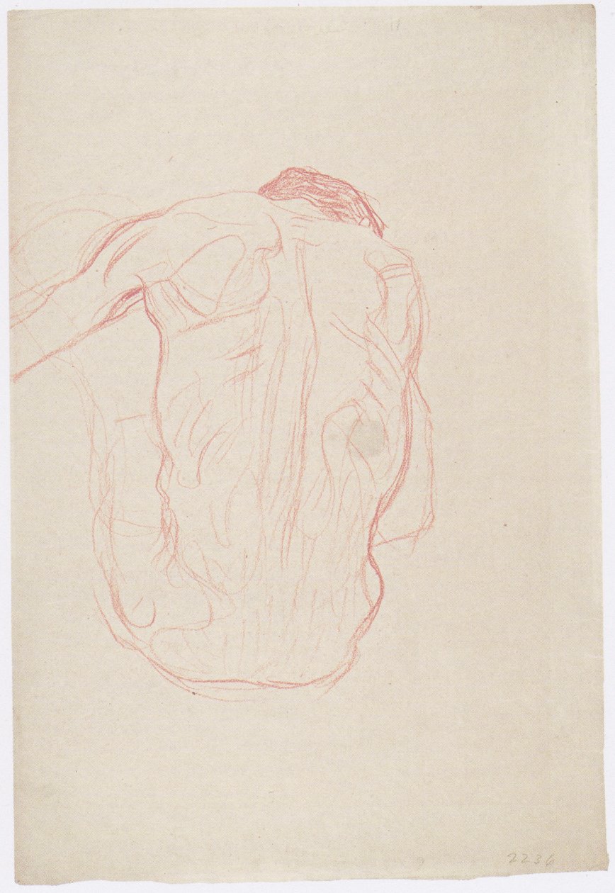 Nudo maschile seduto da Gustav Klimt