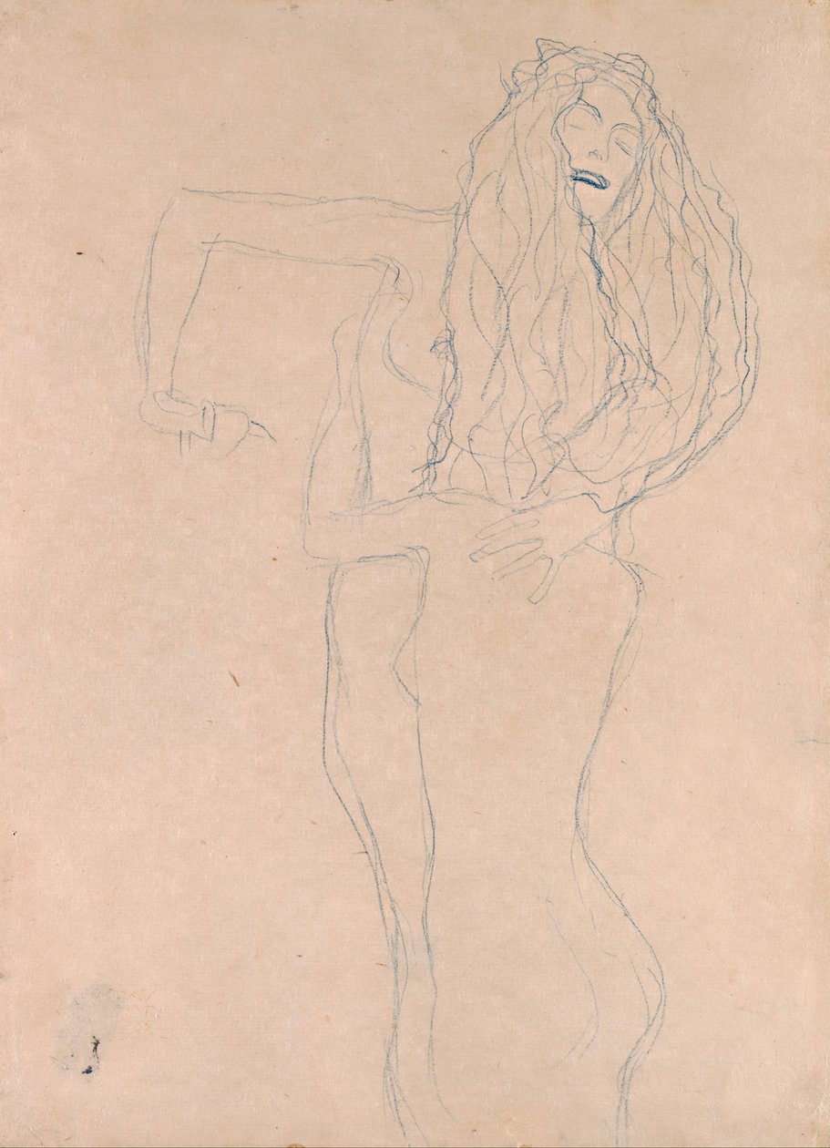 Due donne nude che si abbracciano (Ver Sacrum) da Gustav Klimt
