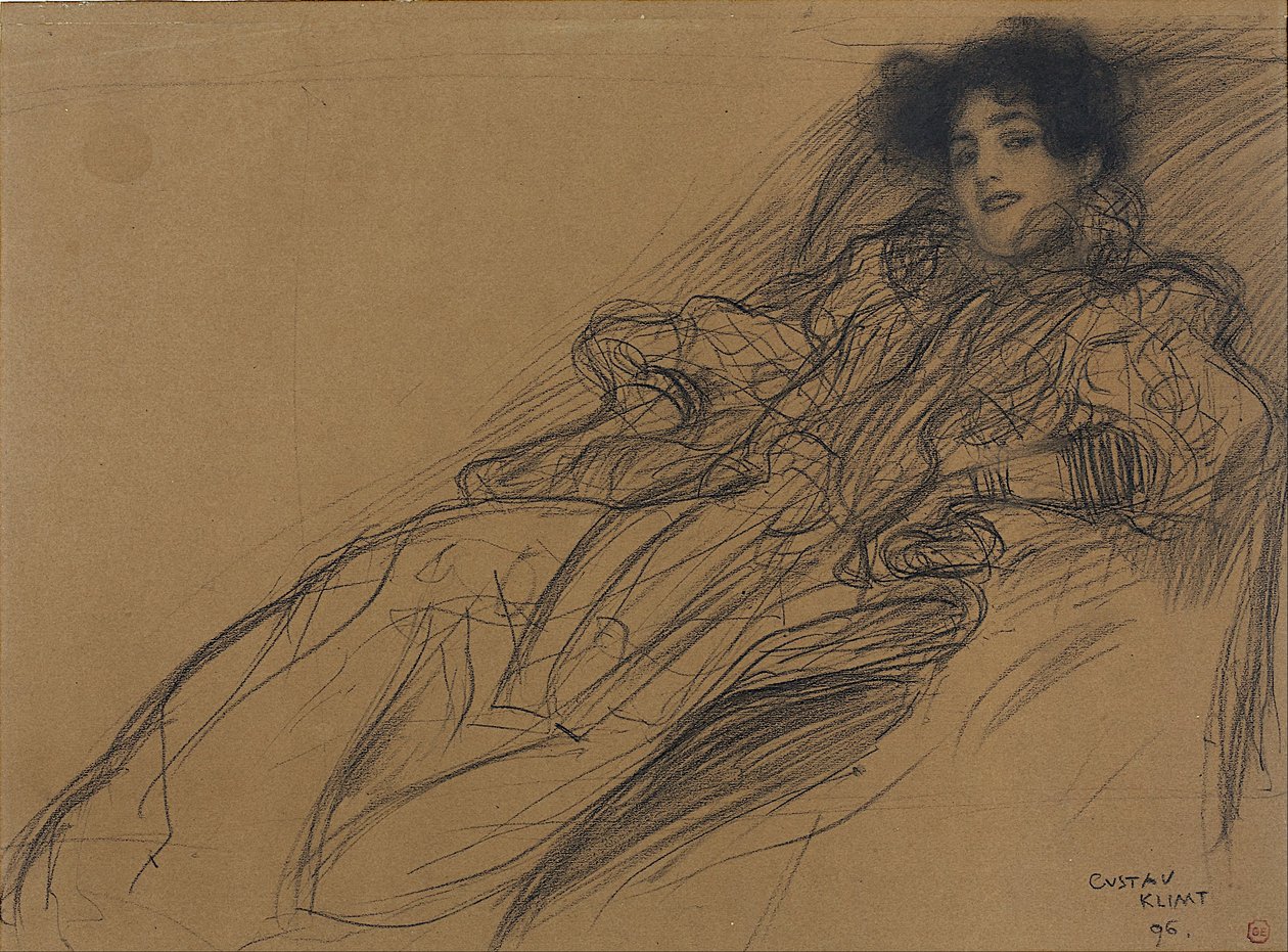 Giovane donna in poltrona da Gustav Klimt