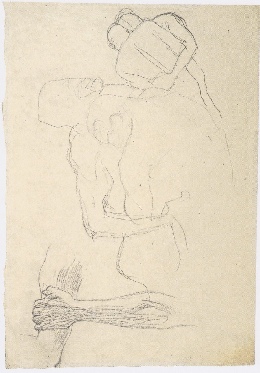 Due coppie di lottatori (dettaglio) da Gustav Klimt