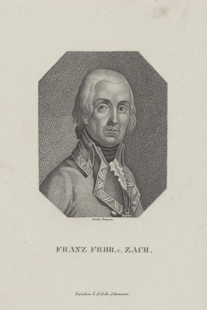 Franz Frhr. v. Zach. Punktierstich da Gustav Zumpe