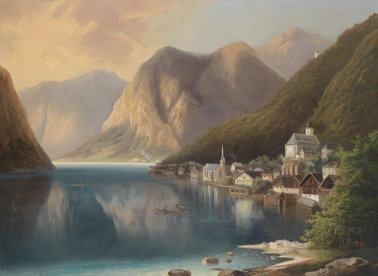 Vista su Hallstadt da Gustav Barbarini