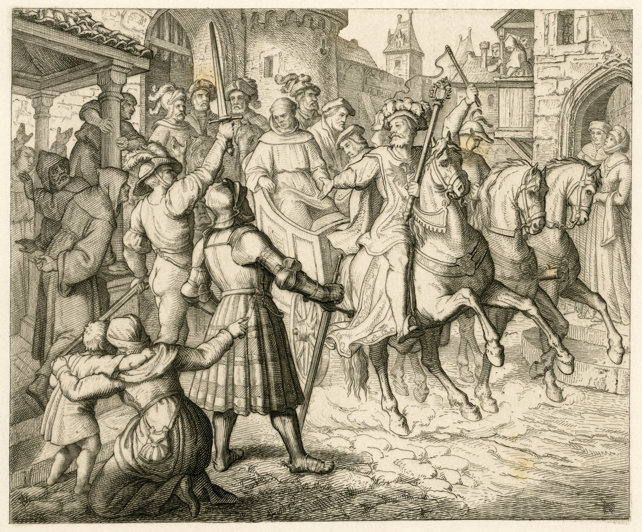 La ricezione di Martin Lutero a Worms da Gustav Ferdinand Leopold Konig