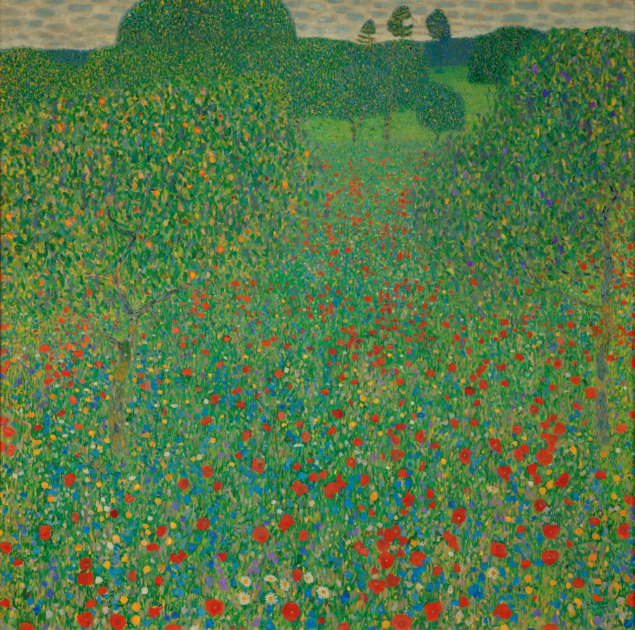 Un campo di papaveri da Gustav Klimt