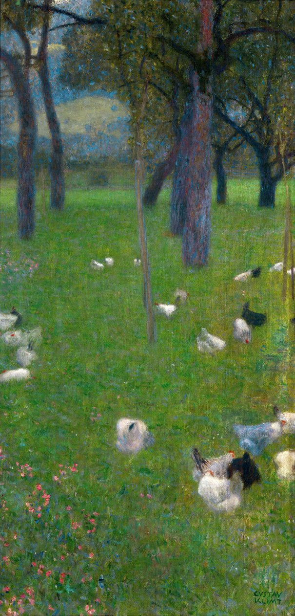 Dopo la pioggia Giardino con galline a Sant