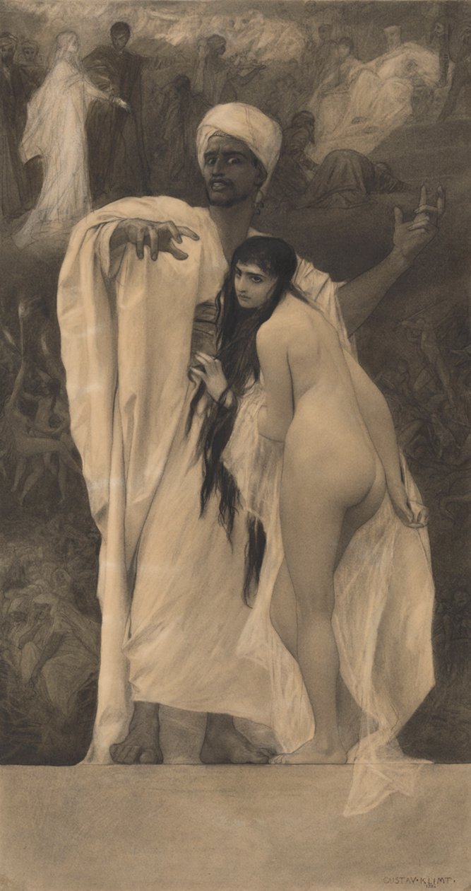 La fiaba (fonte per: Gerlach  Schenk, Allegorie ed emblemi n. 74) da Gustav Klimt