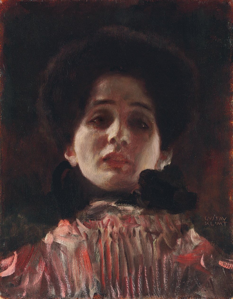 Ritratto di una signora en face da Gustav Klimt