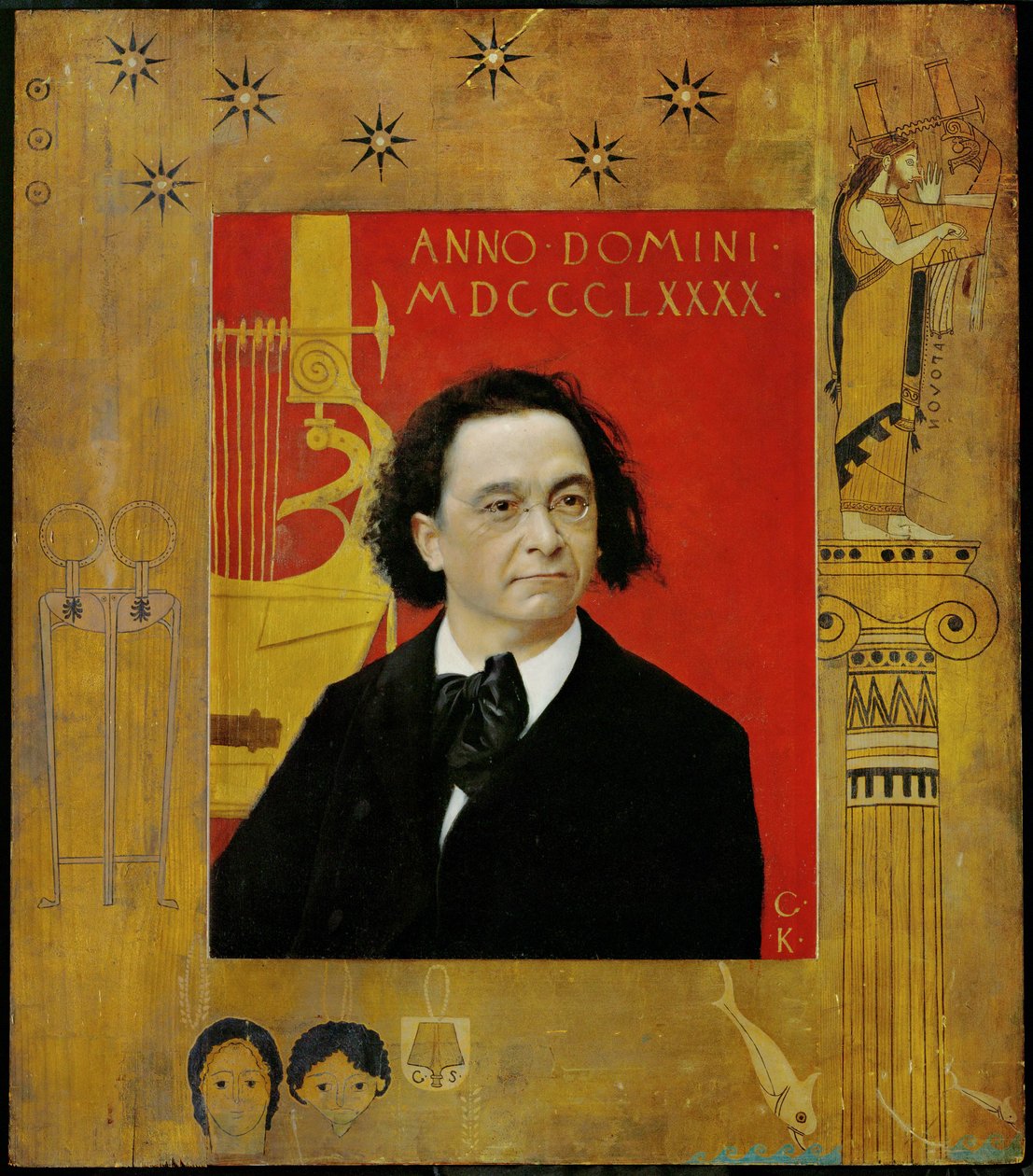 Joseph Pembauer, pianista e insegnante di pianoforte da Gustav Klimt