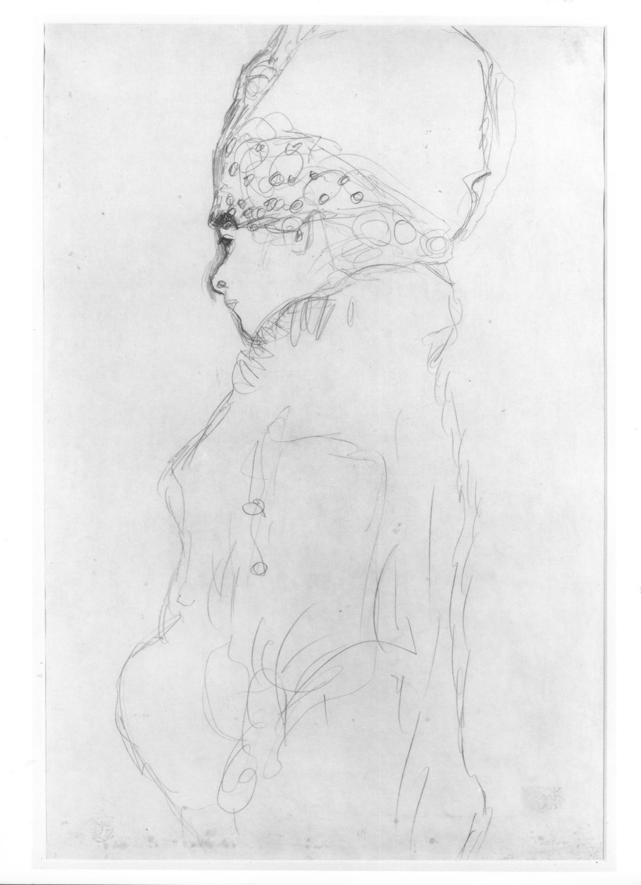 Signora con un Cappello Alto da Gustav Klimt