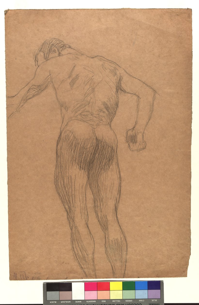 Männlicher Rückenakt in Untersicht da Gustav Klimt
