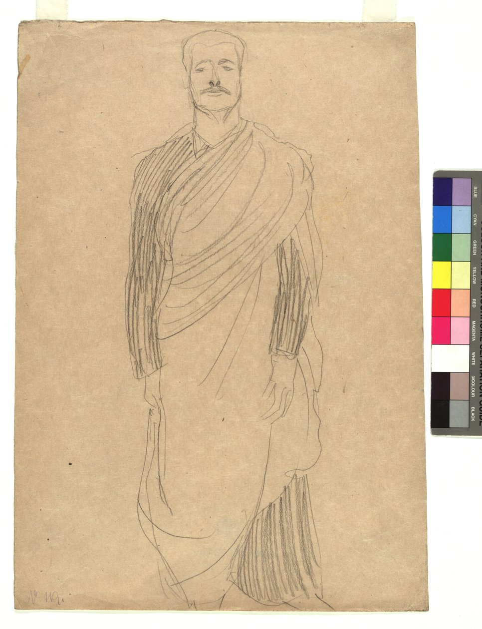 Mann in drapiertem Kostüm da Gustav Klimt