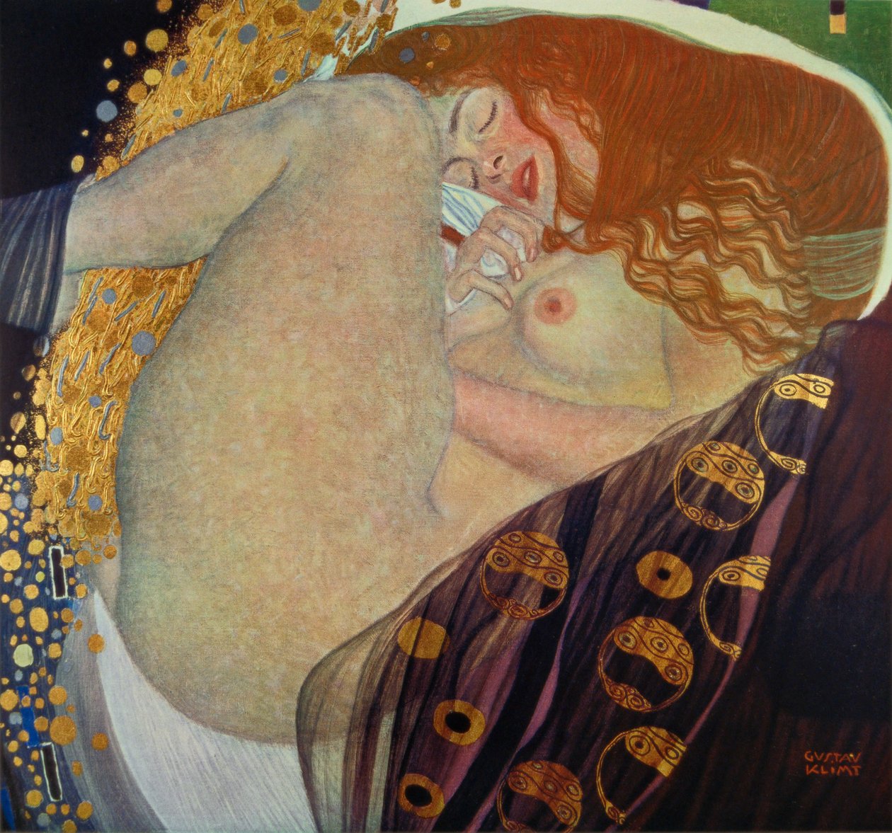Fotoincisione dopo il dipinto Danae da Gustav Klimt