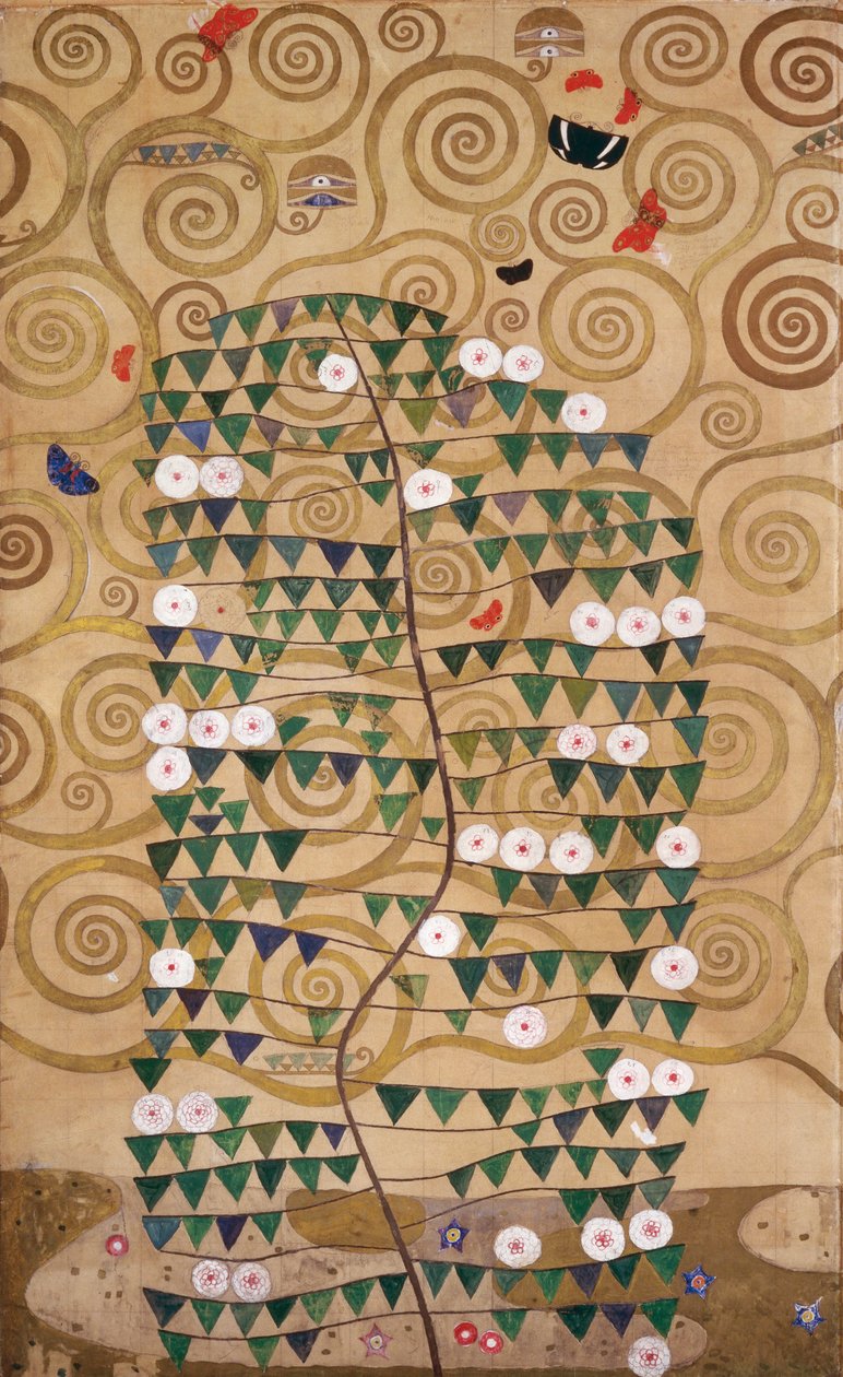 Bozzetti per il Fregio del Palais Stoclet di Bruxelles, Belgio (acquerello e matita su carta) da Gustav Klimt