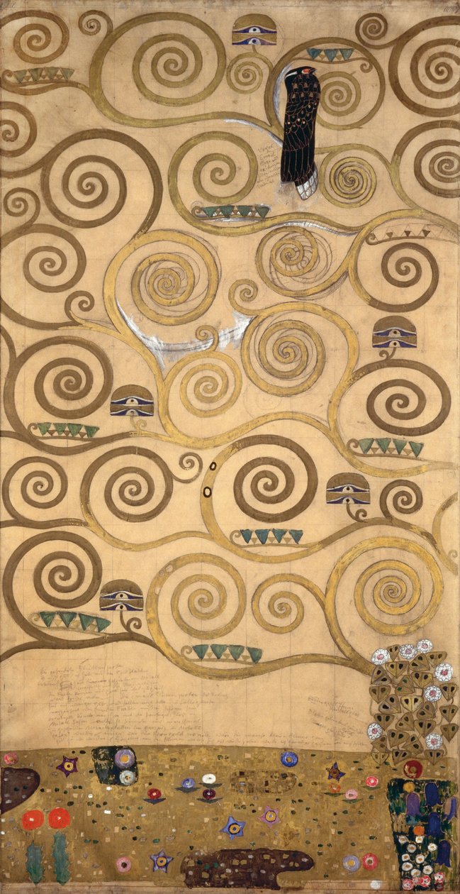 Bozzetti per il Fregio del Palais Stoclet di Bruxelles, Belgio (acquerello e matita su carta) da Gustav Klimt