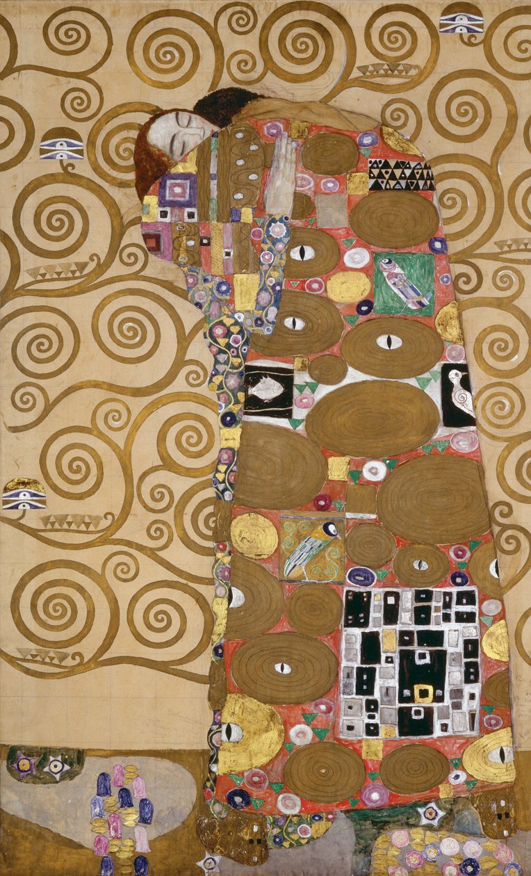 Bozzetti per il Fregio del Palais Stoclet di Bruxelles, Belgio (acquerello e matita) da Gustav Klimt