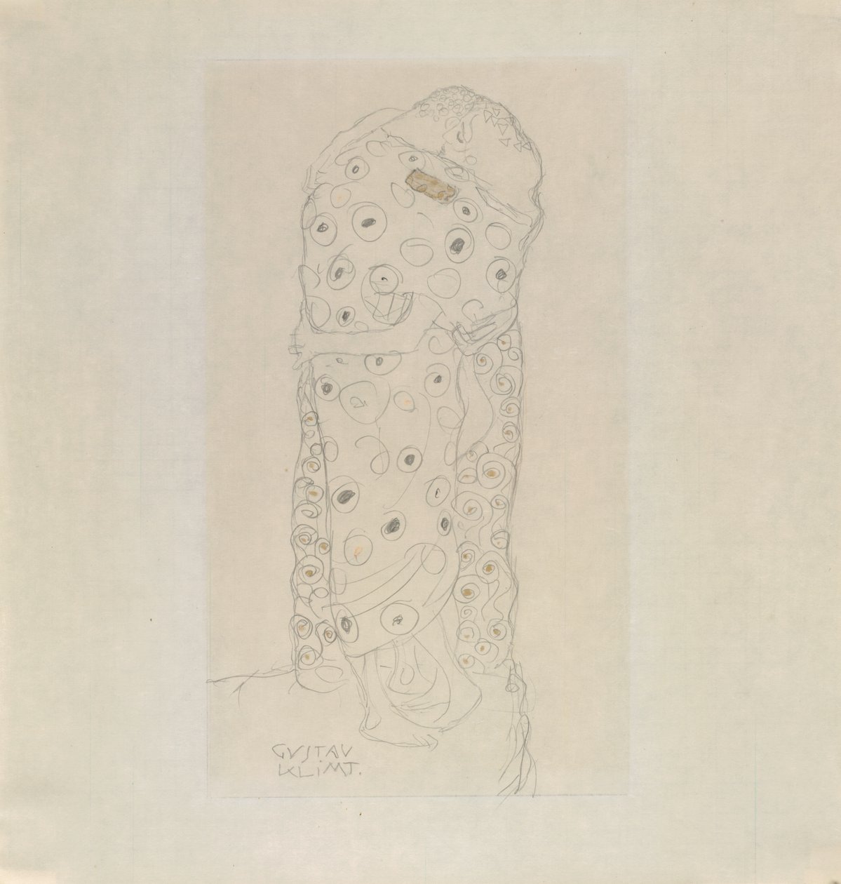 Coppia di amanti in piedi da Gustav Klimt