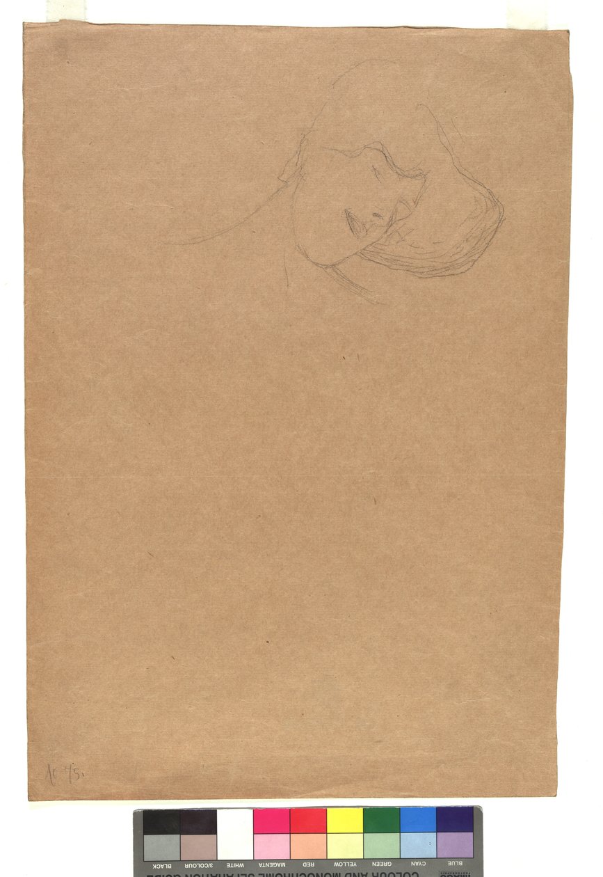 Studie eines weiblichen Kopfes da Gustav Klimt