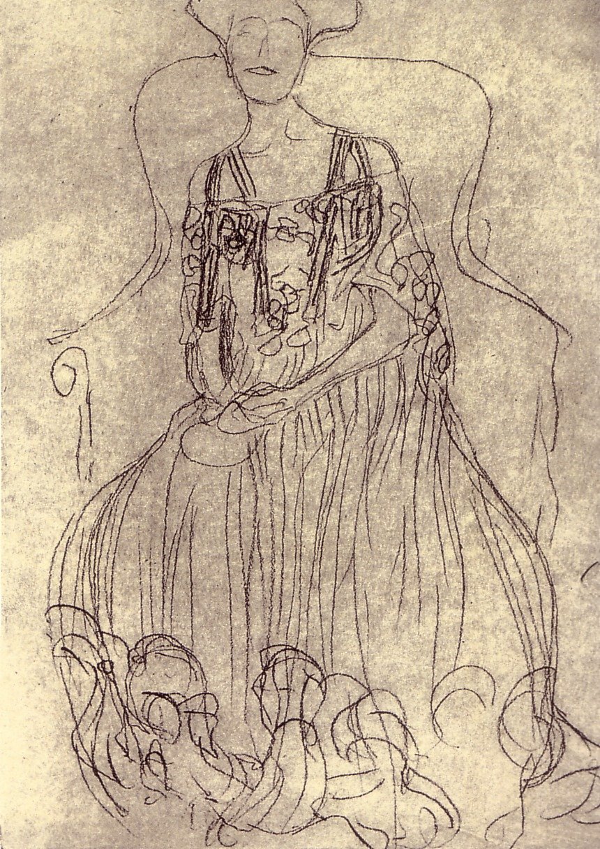 Studio per il dipinto Ritratto di Adele Bloch-Bauer I da Gustav Klimt