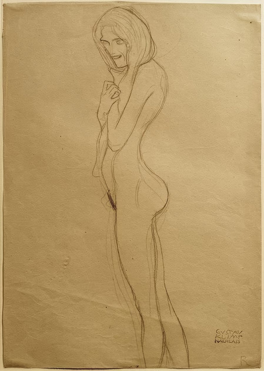 Studio per la Gorgone sinistra nel Fregio di Beethoven da Gustav Klimt