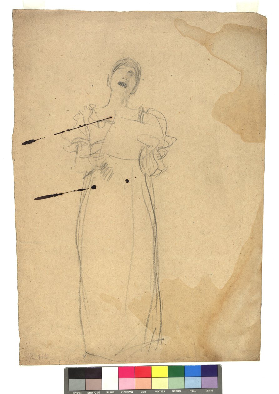 Studie zu einer stehenden Sängerin da Gustav Klimt