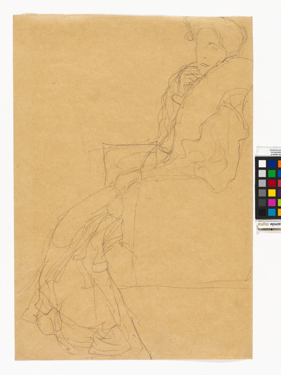 Studie zum Bildnis Fritza Riedler da Gustav Klimt