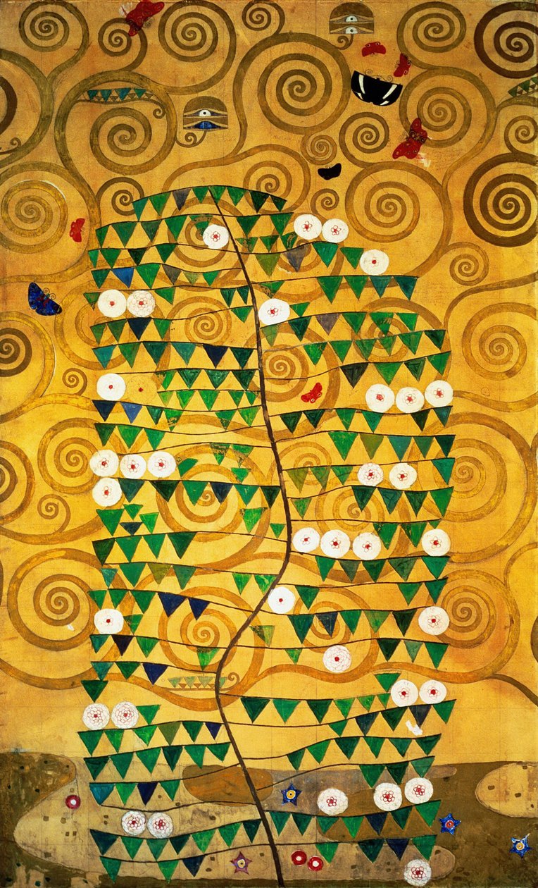 Il fregio Stoclet, (dettaglio): Albero della vita, 1905-1909 da Gustav Klimt