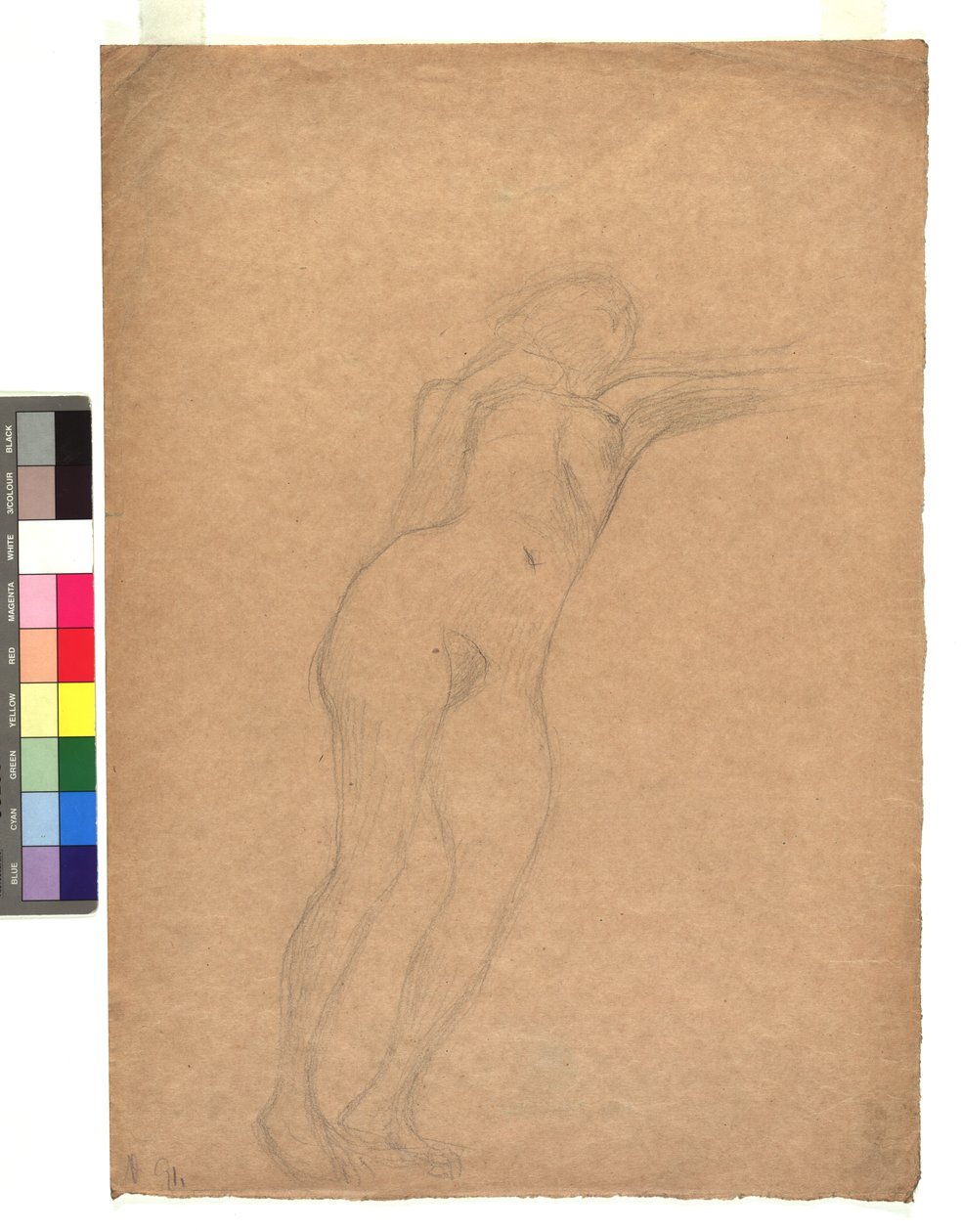 Weiblicher Akt in Untersicht da Gustav Klimt