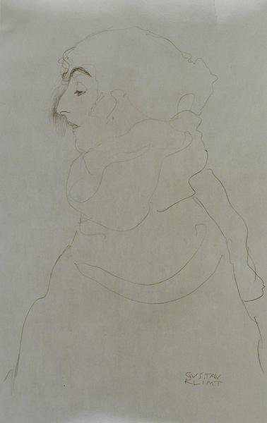 Donna di profilo, c.1904-06 da Gustav Klimt