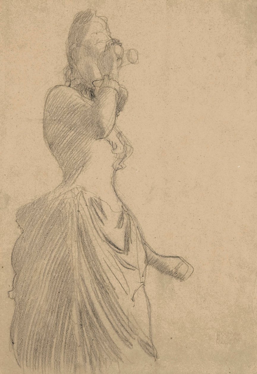 Donna con binocolo, c.1888 da Gustav Klimt
