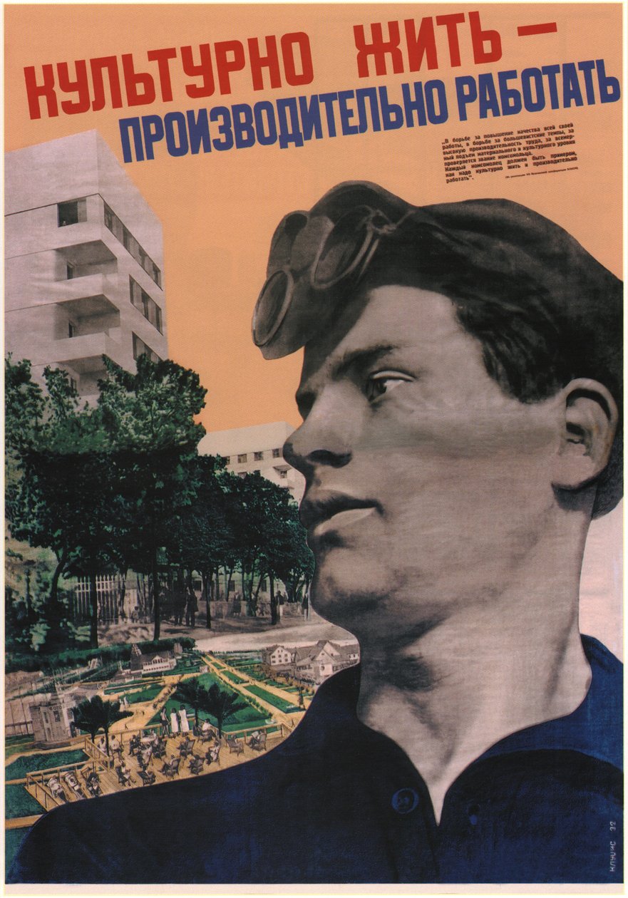Vita colta - lavoro con alta produttività, 1932 da Gustav Klutsis