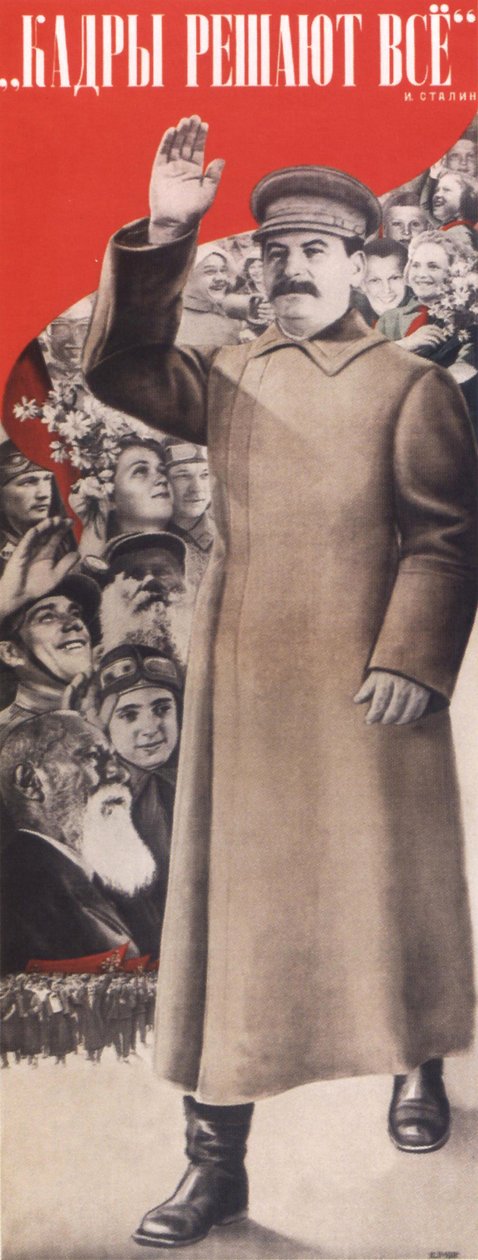 Il personale determina tutto. Poster di I. Stalin, 1935 da Gustav Klutsis