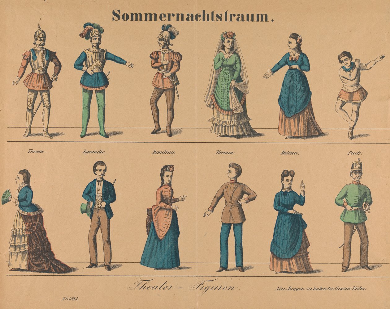 "Sogno di una notte di mezza estate": figure teatrali da Gustav Kühn