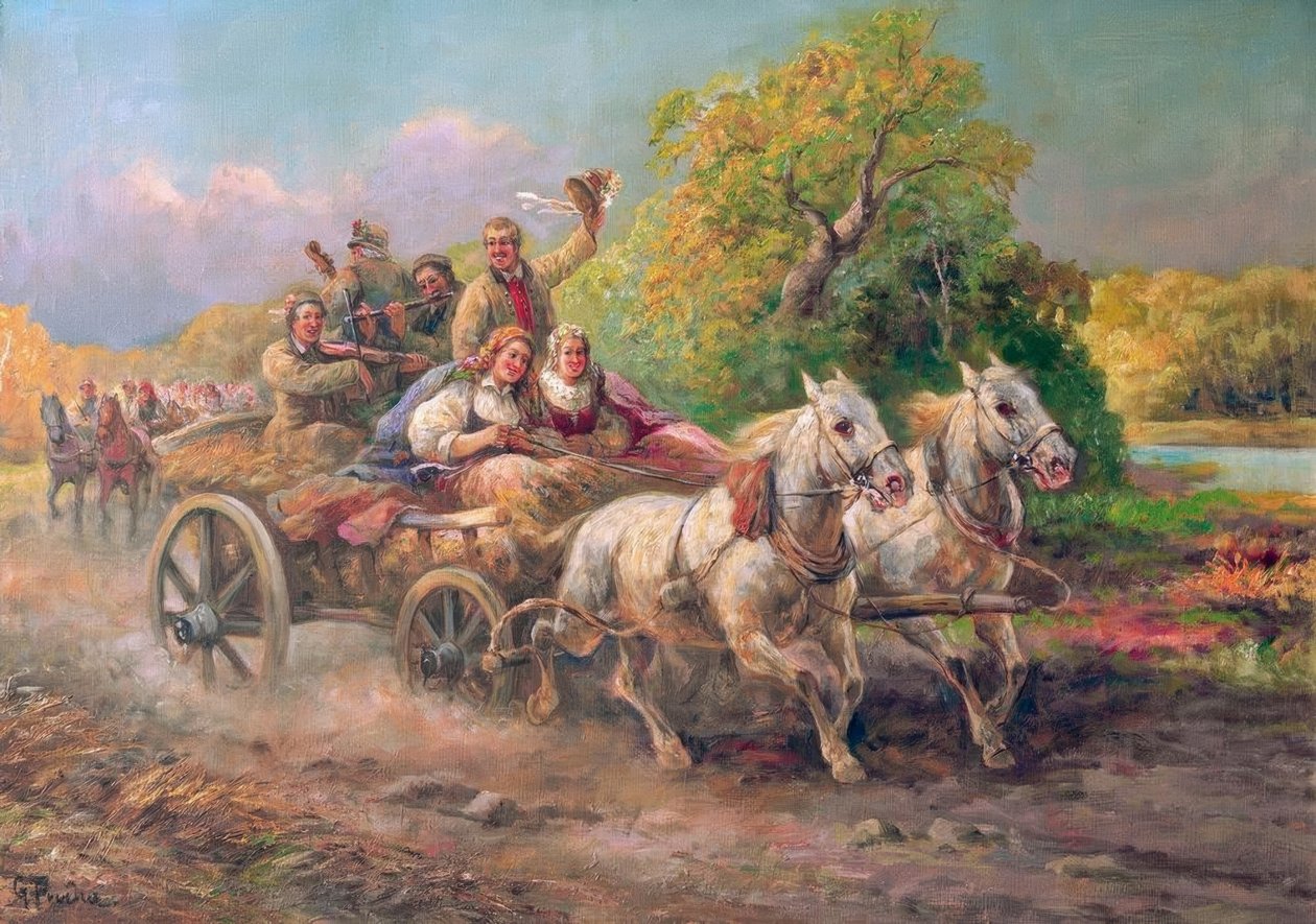 Corteo nuziale ungherese da Gustav Prucha