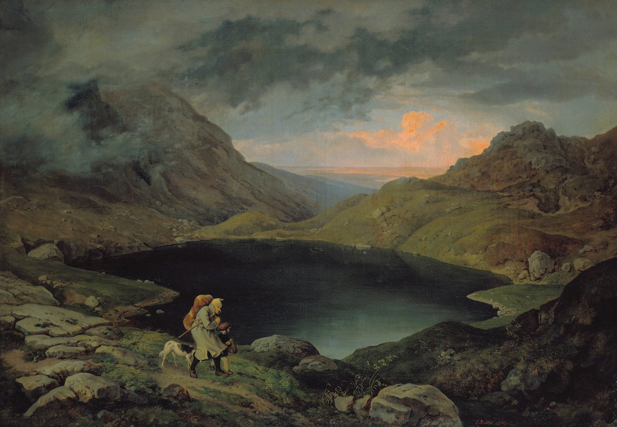 Lago nei Monti dei Giganti, 1839 da Gustav Karl Ludwig Richter