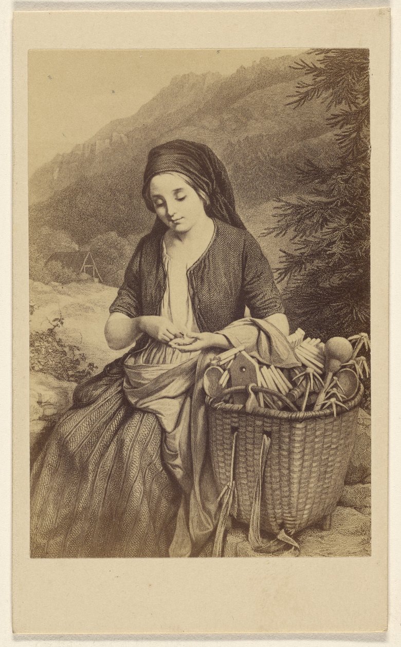 Commerciante di oggetti in legno prodotti nello Harz. [da] Meyerheim. da Gustav Schauer