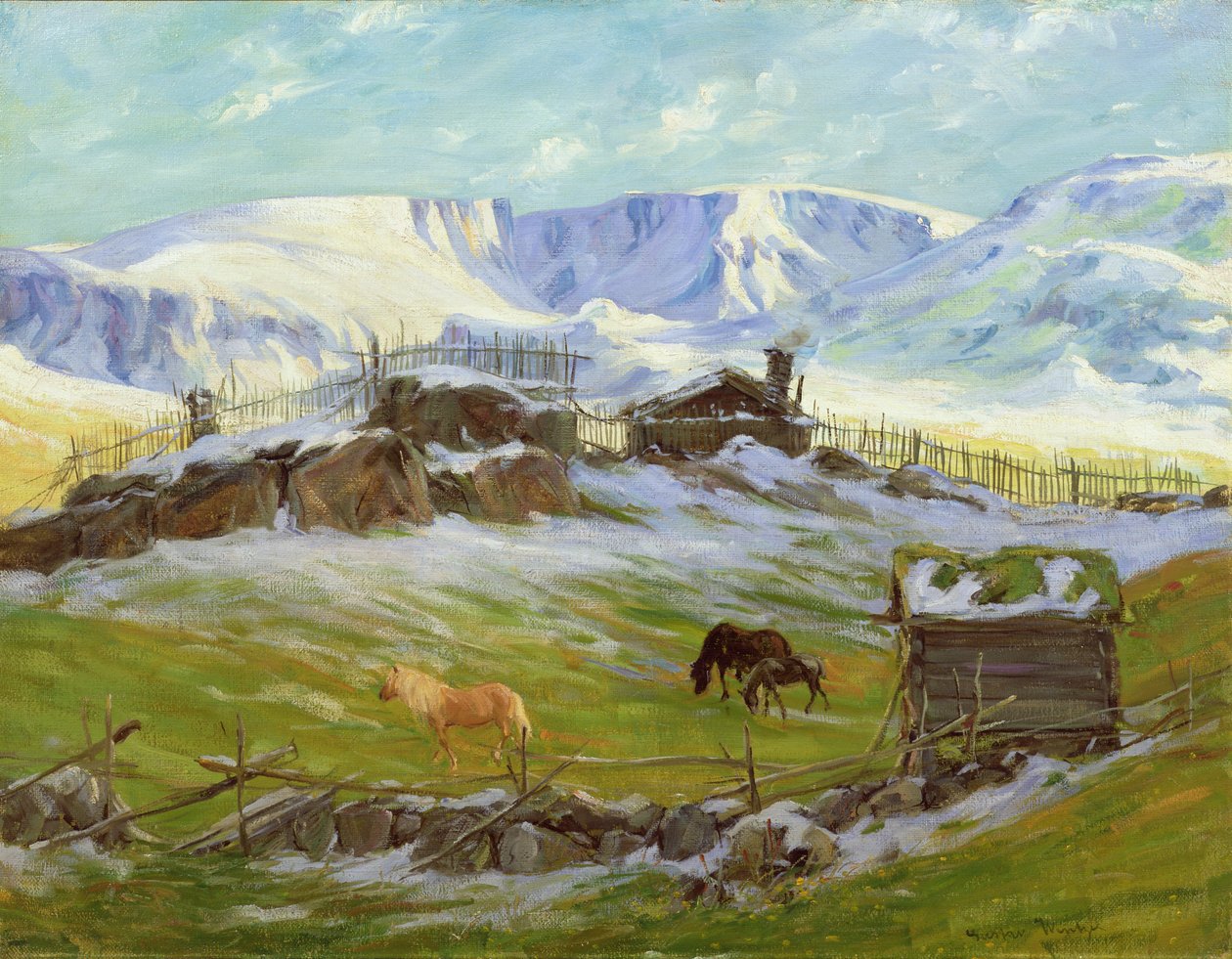 Sole del mattino sulla montagna, Vaga da Gustav Wentzel