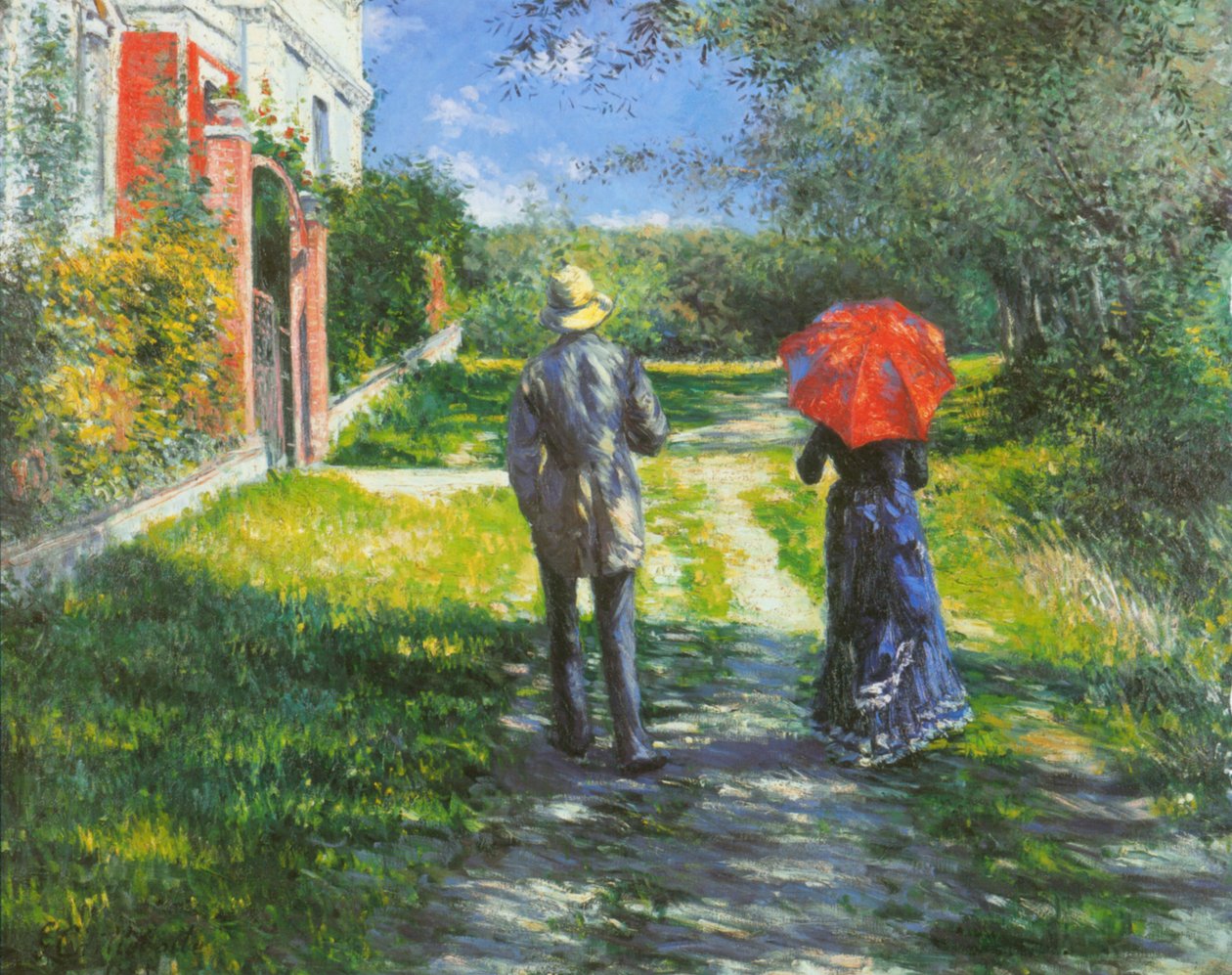 Sentiero in salita da Gustave Caillebotte