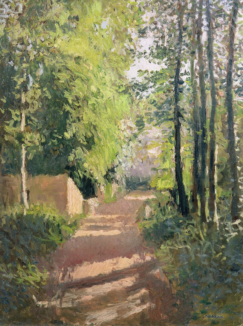 Sentiero in un bosco in Normandia da Gustave Caillebotte