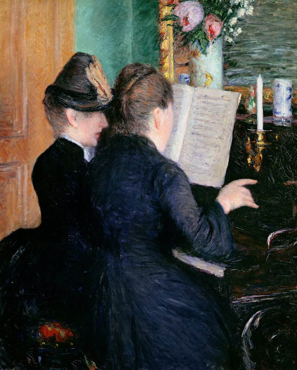 La lezione di piano, 1881 da Gustave Caillebotte